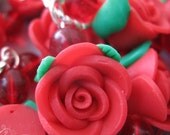 Red Rose Stitching Markers - La Rose rouge Fleurit