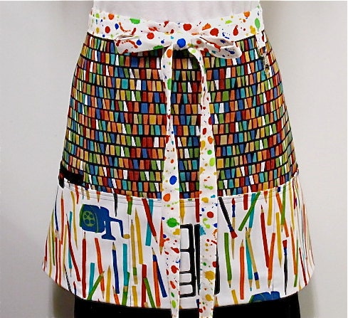 Long Vendor Zipper/Key Clasp Apron- Choose Your Fabrics