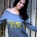 Girl on FIRE Off the Shoulder Girly Sweatshirt.  Size MEDIUM