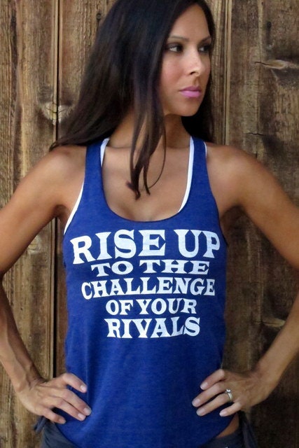 Rise Up to the Challenge of Your Rivals. Old-School Gym Tank. Size MEDIUM