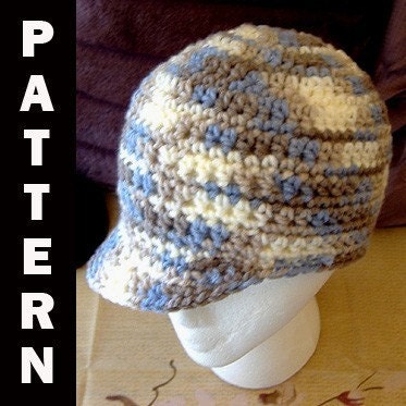 Ravelry: Newsboy Hat with Zipper Flower Crochet Pattern And
