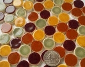 MOSAIC TILES  -80  handmade, hand-glazed mosaic tiles Fall/ AUTUMN colors