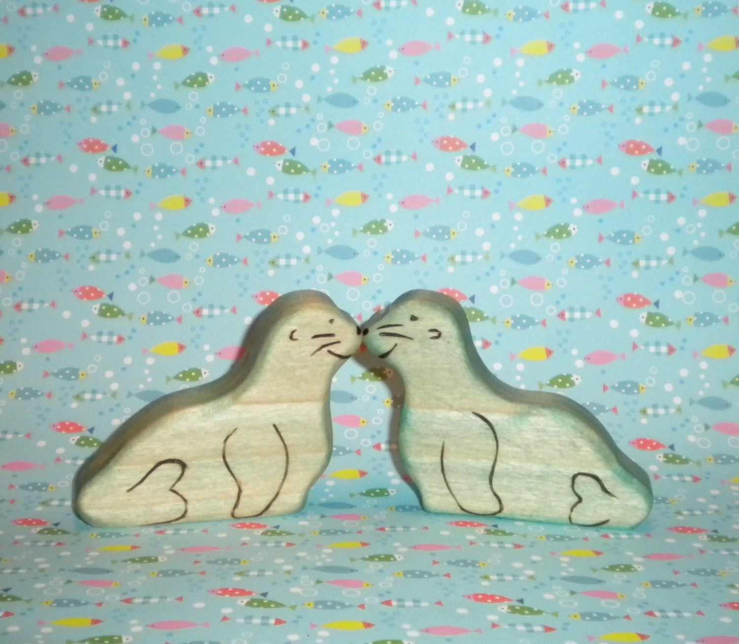 Waldorf Inspired Kids Wooden Seal Play Toy