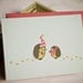 Letterpress Printed Hedgehog Valentine/Love Card - single