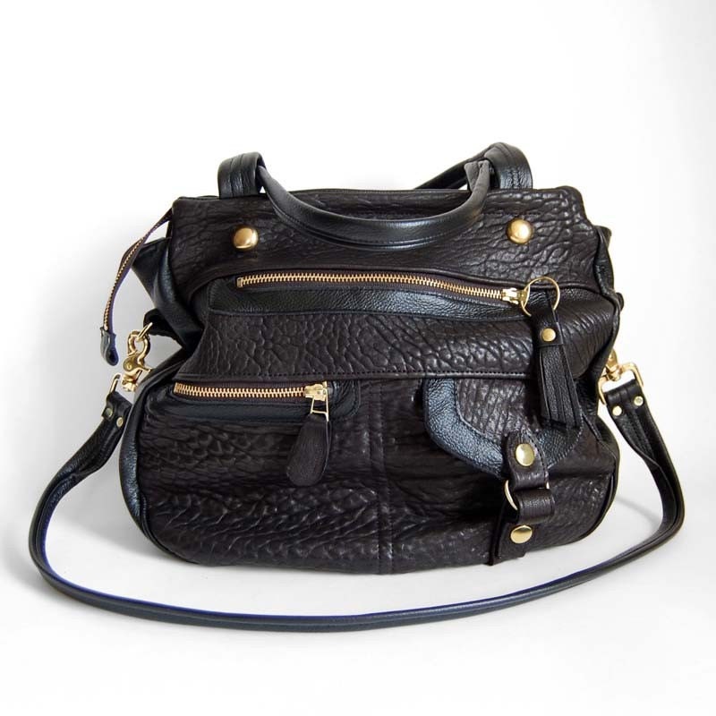 5 pocket Okinawa bag in black- clip on shoulder strap