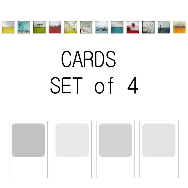 Fine Art Cards - Set of 4 - Choose 4 photographs in Card size