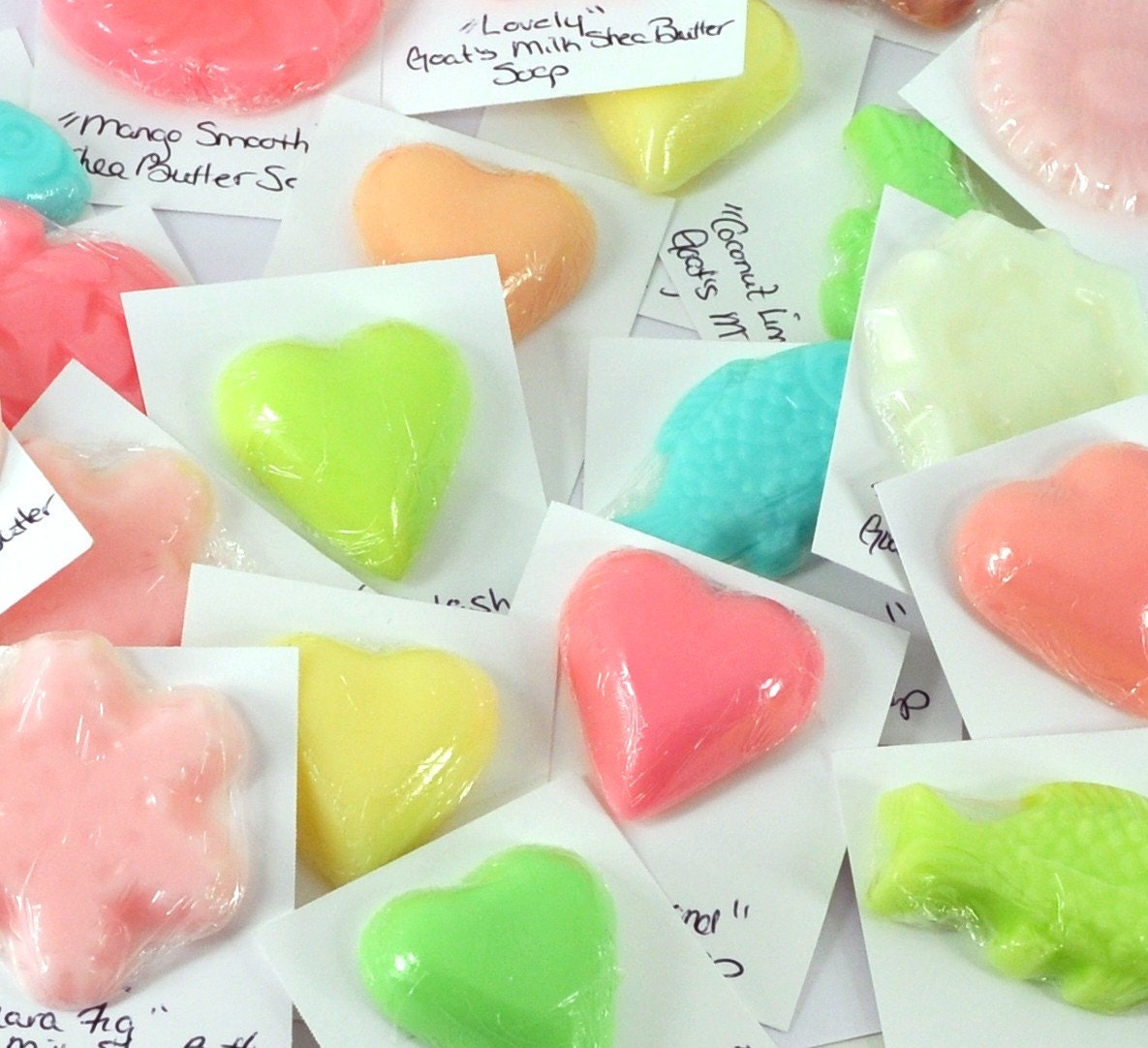 Soaps - 50 Soap Samples - Thank You Gifts for Your Customers - Include with Orders - Attached to Lost River Rags Cards