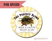 Personalized Spice Labels - Perfect Blend - DIGITAL FILE - Circles