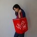 oversized SHOPPER bag / hollywood park LE TOTE graphic