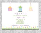 Baby Shower Invitation - Birdhouse Birds - 5x7 digital printable party - gender neutral-birdhouse Il_170x135