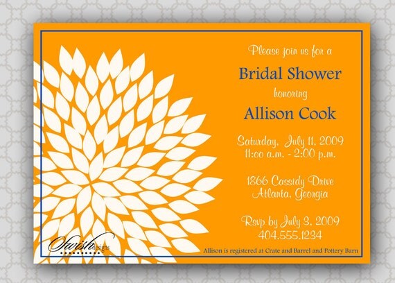 Bridal Shower Invitation - Peony, Dahlia, Flowers, Floral - Digital Baby Shower Invitation - Birthday Invite Il_570xn