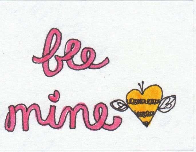 SALE Bee Mine Valentine stickers