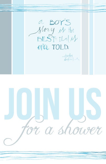 Boy Story Baby Shower Invitation