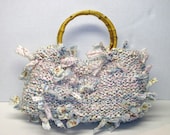 Handbag Knitting Pattern Knitting with Fabric Purse Knitting Patterns Rags to Riches...free PDF delivery