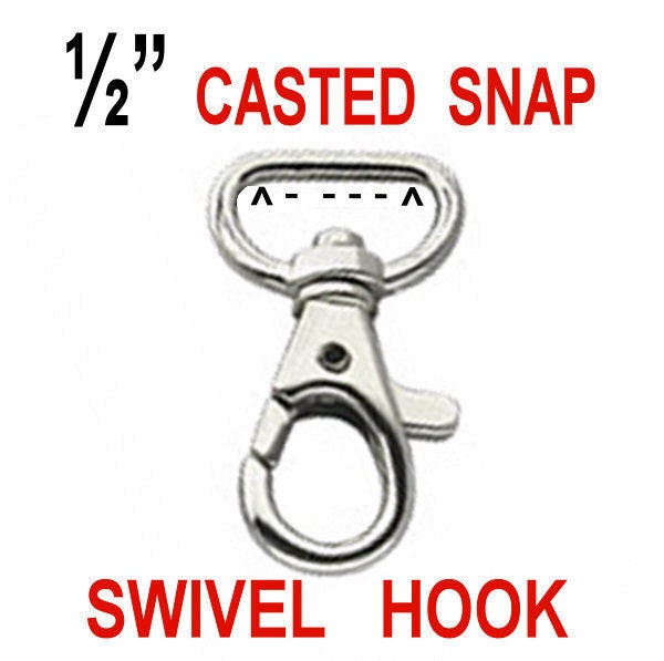 Swivel Trigger Snap Lobster Claw Hook, 20 PIECES, 1/2 inch, .5, 12.7mm, Purse Strap Clip