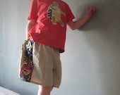 LINEN...Shorts for boys...custom My Favorite Things patchwork...Size 6 months, 12 months, 18 months, 24 months, 2T, 3T, 4T, 5, 6, 7, 8