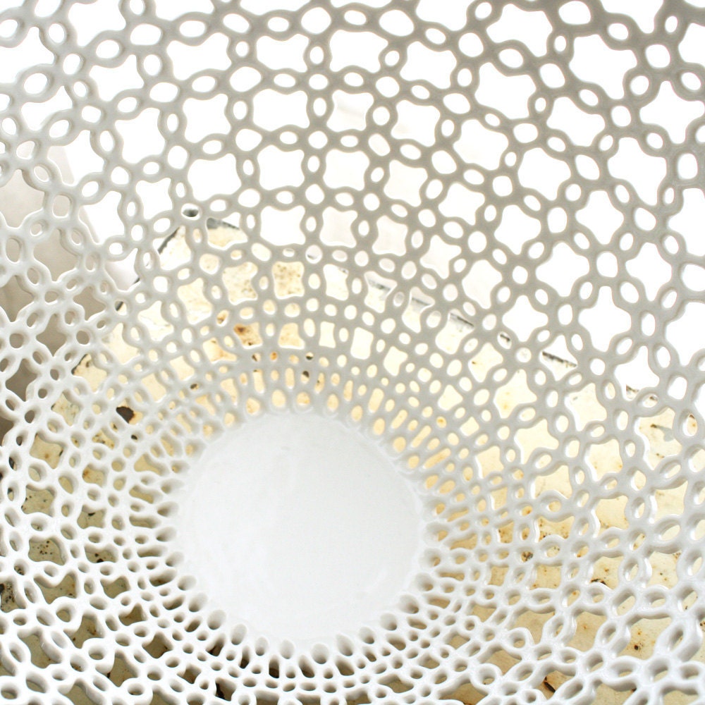 Carved Porcelain Fruit Bowl