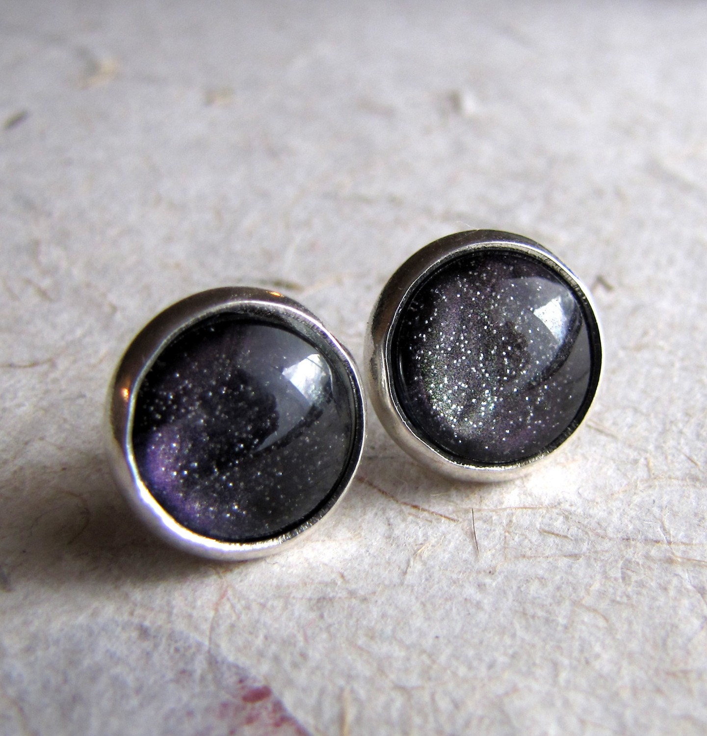 Northern Lights 10mm Silver Post Earrings