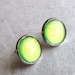 Lime Light Post Earrings 12mm Silver