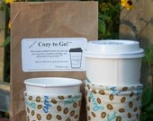 Cozy to Go Cup Wrap Coffee Bean Java Espresso Mocha Biscotti CBJE1