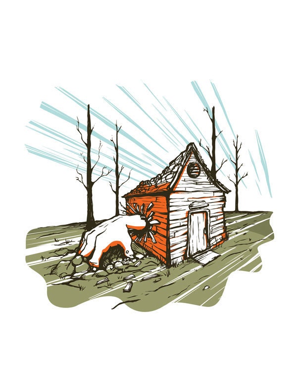 Tree house print