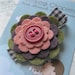 LILY - Wool Felt and Button Hair Clip
