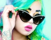 Cutie Cat Eye Sparkling Black Sunglasses Accessory by Cutie Dynamite Sunnies Cute Kawaii Lolita Retro