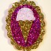Sparkle Team Glitter Badge Brooch Hair Clip Accessory by Cutie Dynamite Rockabilly Cute Pinup