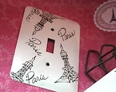 Decorative Switch Plate Hand Painted Paris Eiffel Tower Switch Plate Paris Themed Single Switch Plate Cover