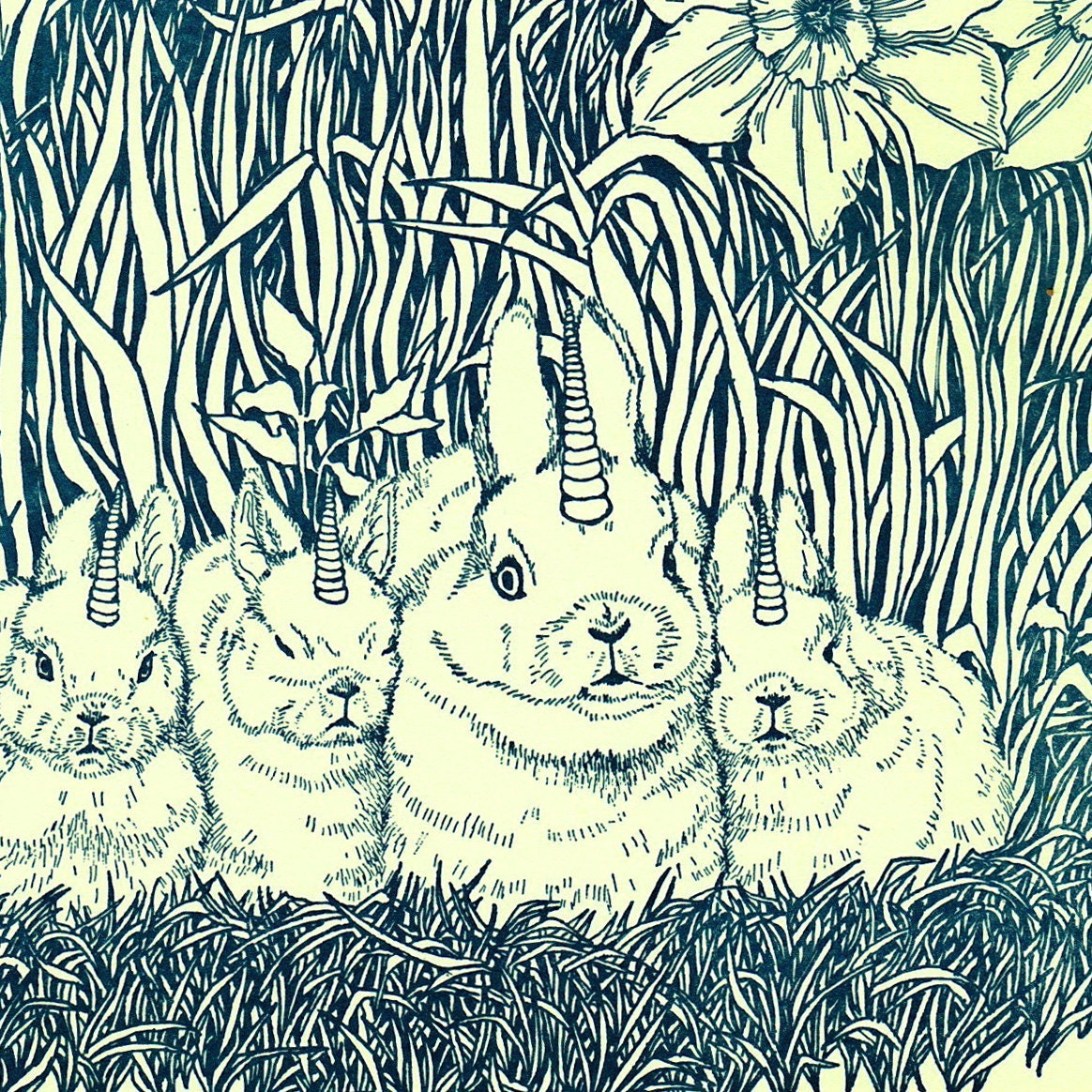 White Mini Uni-Horn Bunnylopes