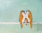 Circle of Life (8x10 print parent birds on a wire with their baby)