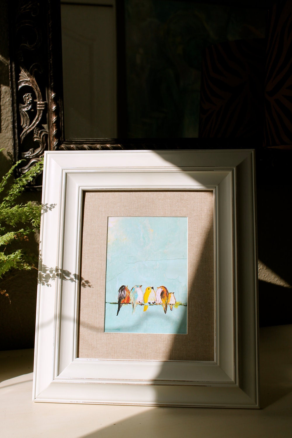 We Are the World (8x10 baby birds on wire print)