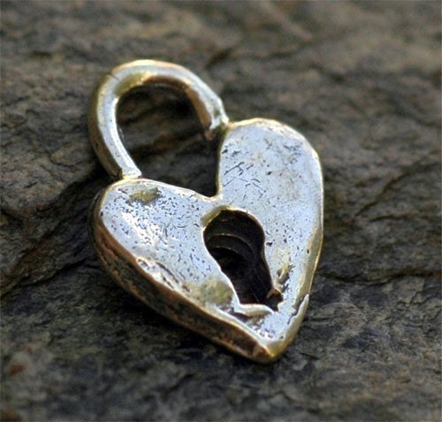 HEART with Key Hole  in Sterling Silver