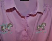 Carousel Ride Blouse - Medium Large Vintage Seventies