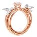 Custom Diamond Engagement Nest Ring SOLD GIA .54ct RARE Fancy Lt. Pink Heart Nest Ring 18k Rose and 18k Palladium