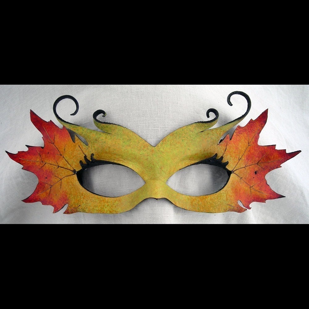 autumn maple faerie mask