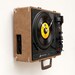 Recycled record player clock
