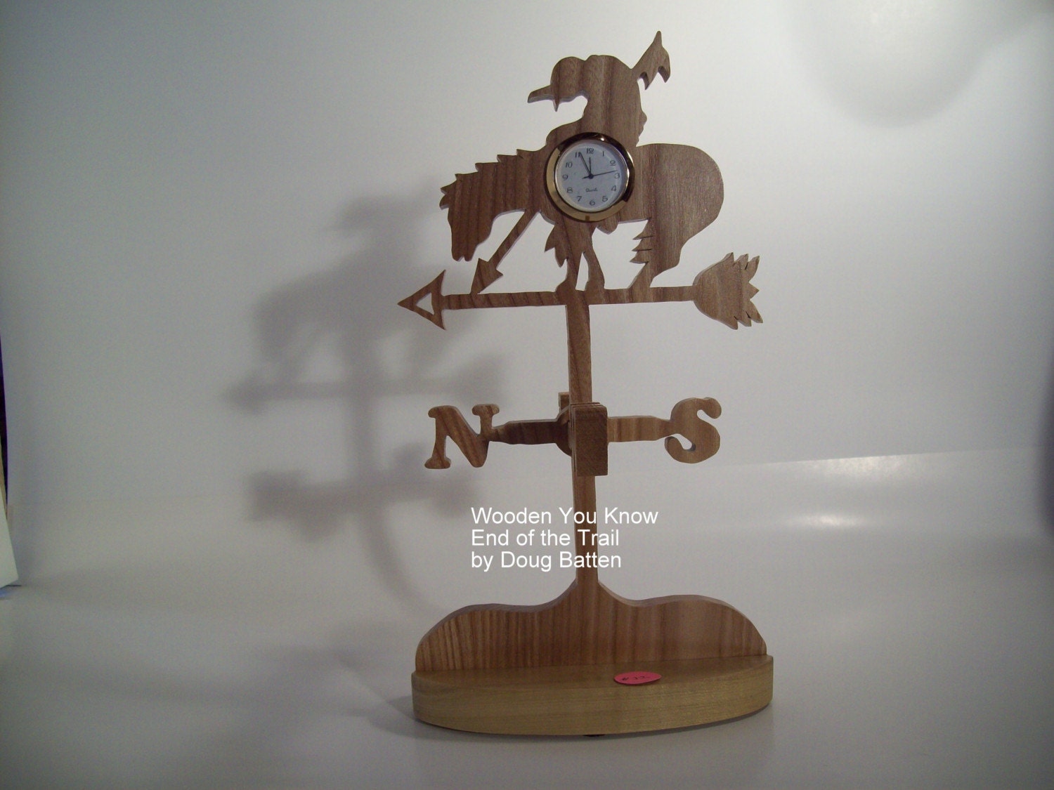 End of the Trail Mini Clock