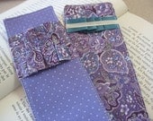 50% OFF - Pair of Purple Paisley Bookmarks