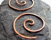 40% OFF with coupon code (2013SALE40) - Copper Spiral Earrings - 3/4 inch