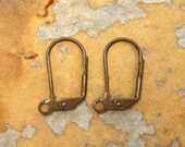 4 Trinity Vintage Patina Plain Lever Back Earrings    -  Trinity Brass Co. LOW SHIPPING
