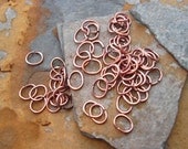 50 Antique Copper 7mm  x 5mm Oval 20 Gauge Jumprings -  Trinity Brass Co. LOW SHIPPING