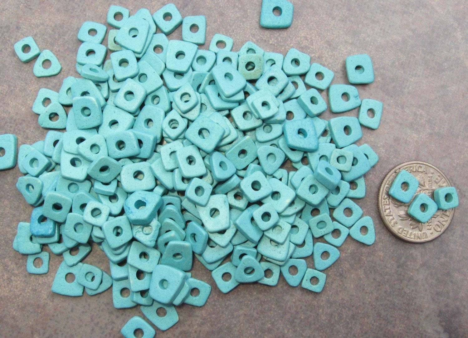 TURQUOISE LITTLE CHIP Mykonos Greek Ceramic Beads