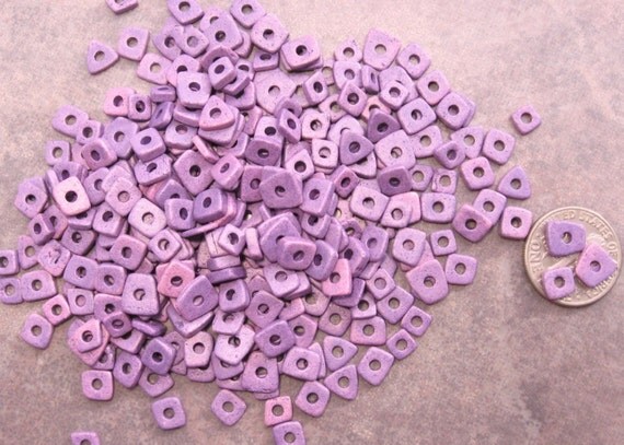 HOT PURPLE Greek Ceramic Beads Little Chips