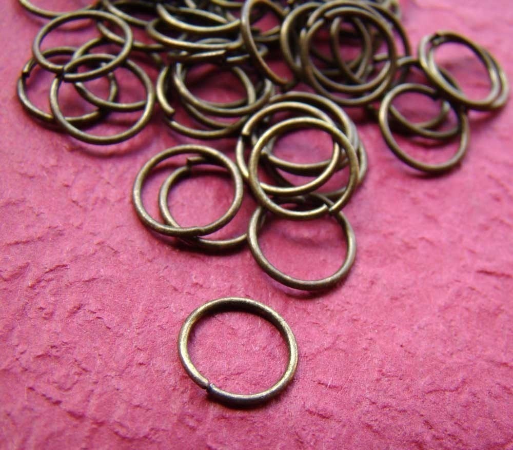 180pcs 8mm Antique Bronze Smooth Jumprings JP005