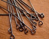 LOT OF 150ps 40mm ANTIQUE GUNMETAL EYE PINS FINDINGS CI168