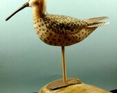 Woodcarving of a Long Billed Dowitcher Decoy