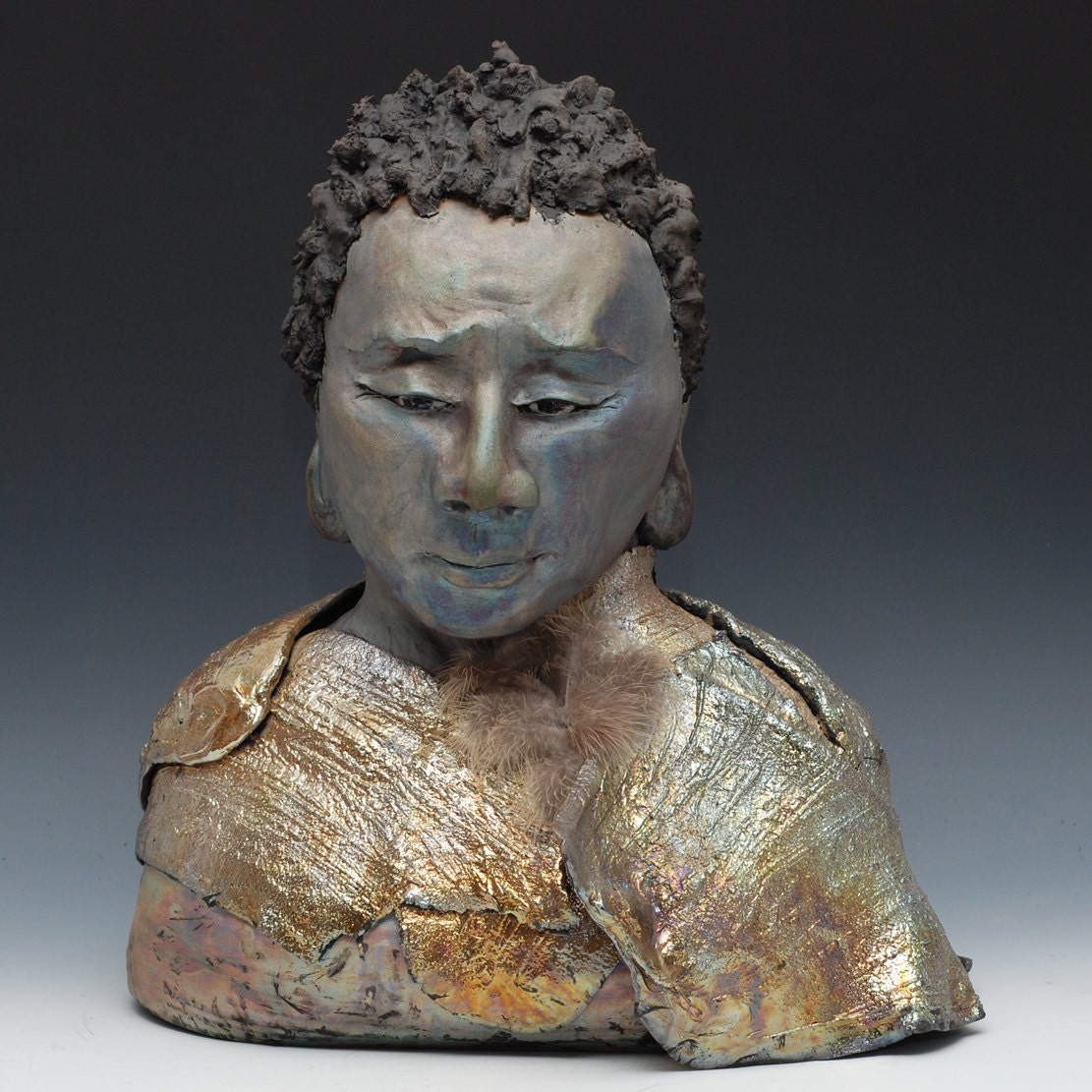 Large Buddha Bust  by Anita Feng Figure Figurine