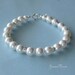 Bridal Pearl Bracelet and Earrings Set for Bride or Bridesmaids - Bridal Bracelet Set in White or Ivory Pearls - Wedding Jewelry