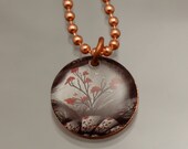 Handmade Copper Tree Charm Pendant Necklace Upcycled Repurposed Penny- Moonscape Tree - Womens Jewelry